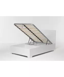 LETTO PIAZZA E MEZZA CONTENITORE CON PIEDINI "HI BOX" BIANCO 120X190 CM